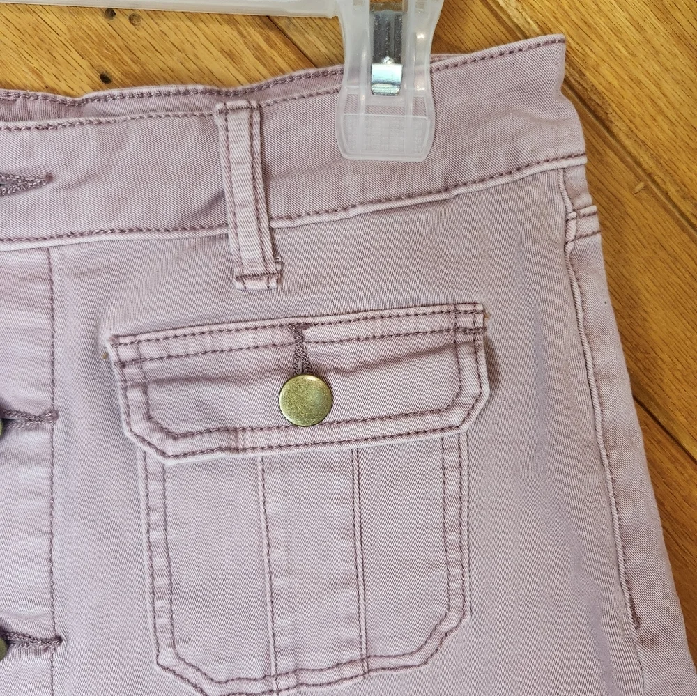 Altar'd state small light purple button up mini skirt